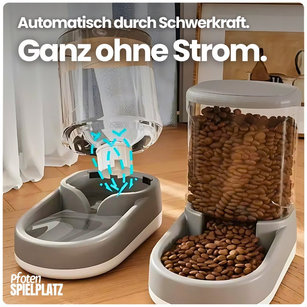 Automatischer Futter- & Wasserspender – Frische rund um die Uhr für Hund & Katze